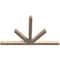 Ekena Millwork Saratoga Smooth Timber Gable Bracket, Douglas Fir, 108"W x 68"H x 5 1/2"D x 5 1/2"F, 15/12 Pitch GBW108X68X0606SAR00SDF - alternate 4